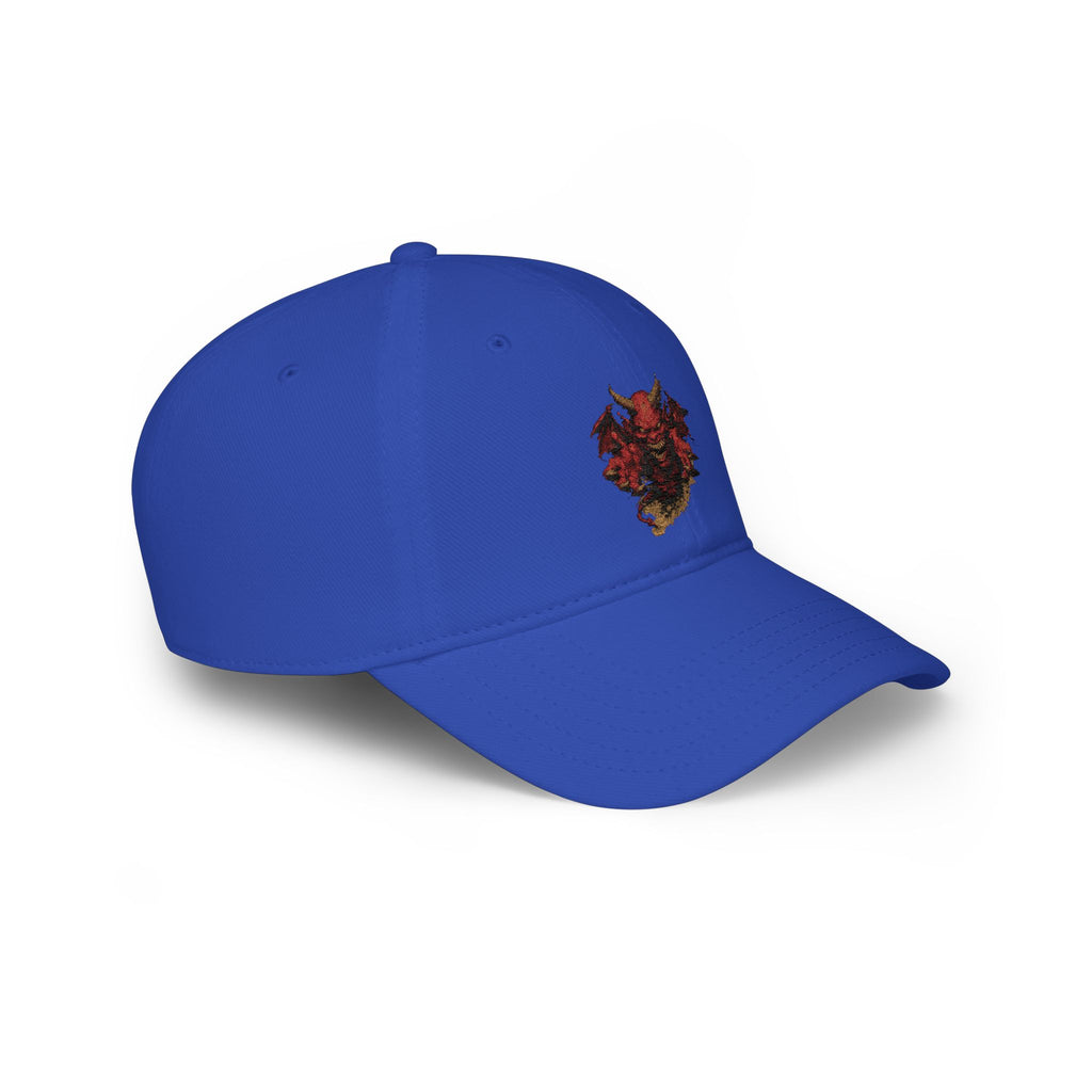 Devil Skull Embroidered Evil Baseball Cap - Low-Profile Hat