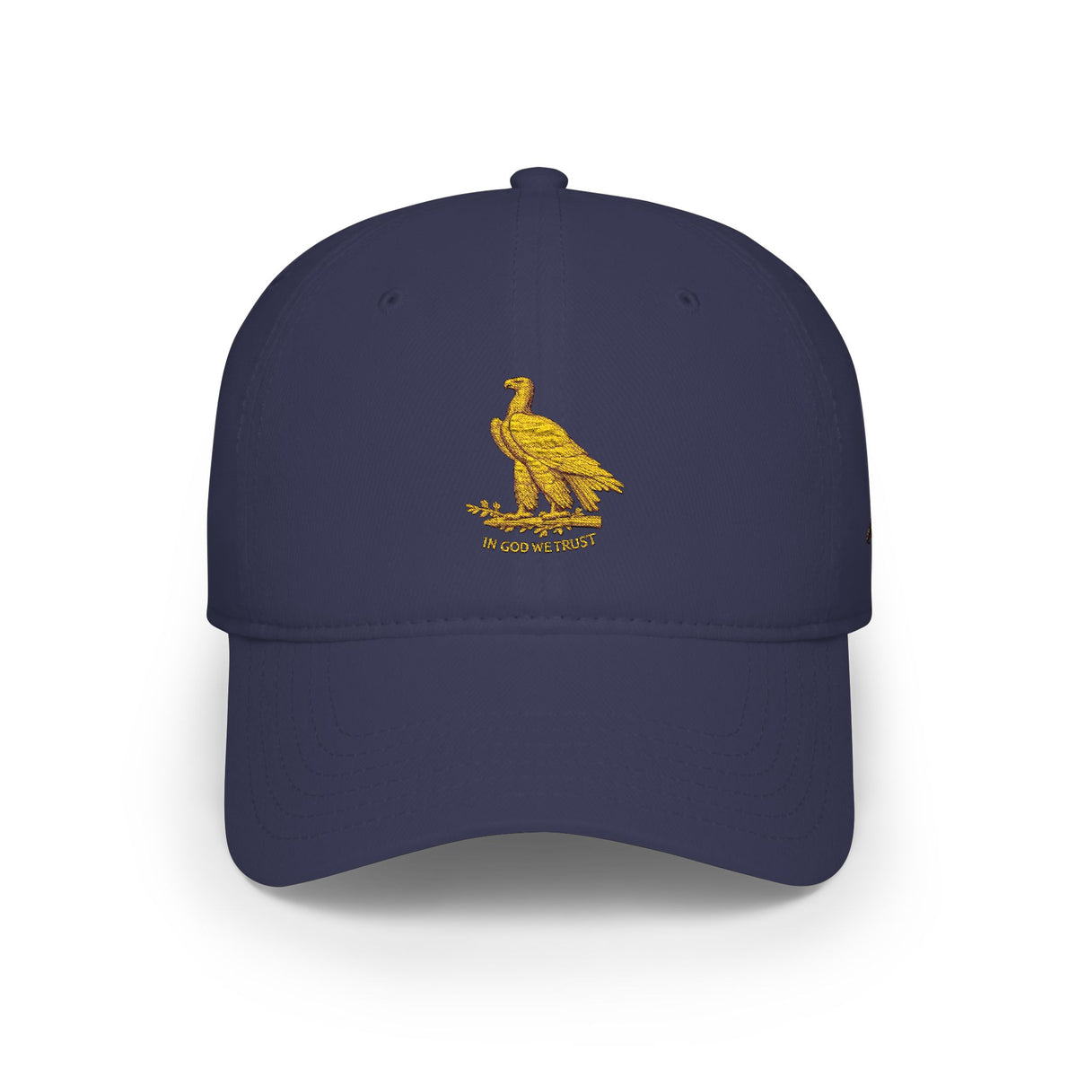 Low Profile Cap with Gold Eagle Embroidery — Patriot Vintage Baseball Hat