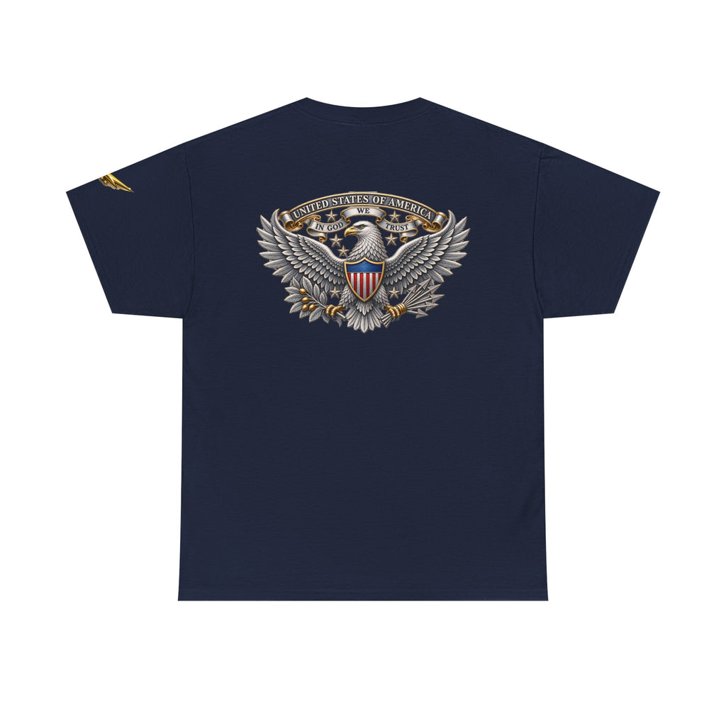 Patriotic Eagle Graphic Tee – American Shield Front & Back T‑Shirt