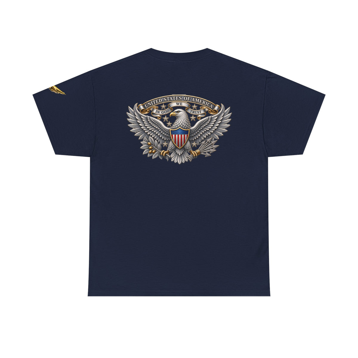 Patriotic Eagle Graphic Tee – American Shield Front & Back T‑Shirt