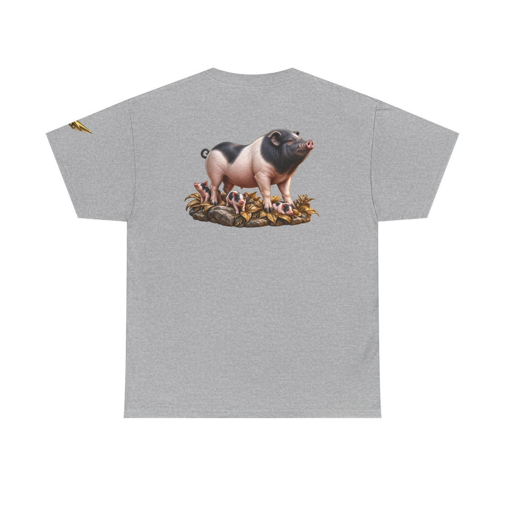 Pig Graphic Tee — Vintage Farm Pig Illustration Shirt