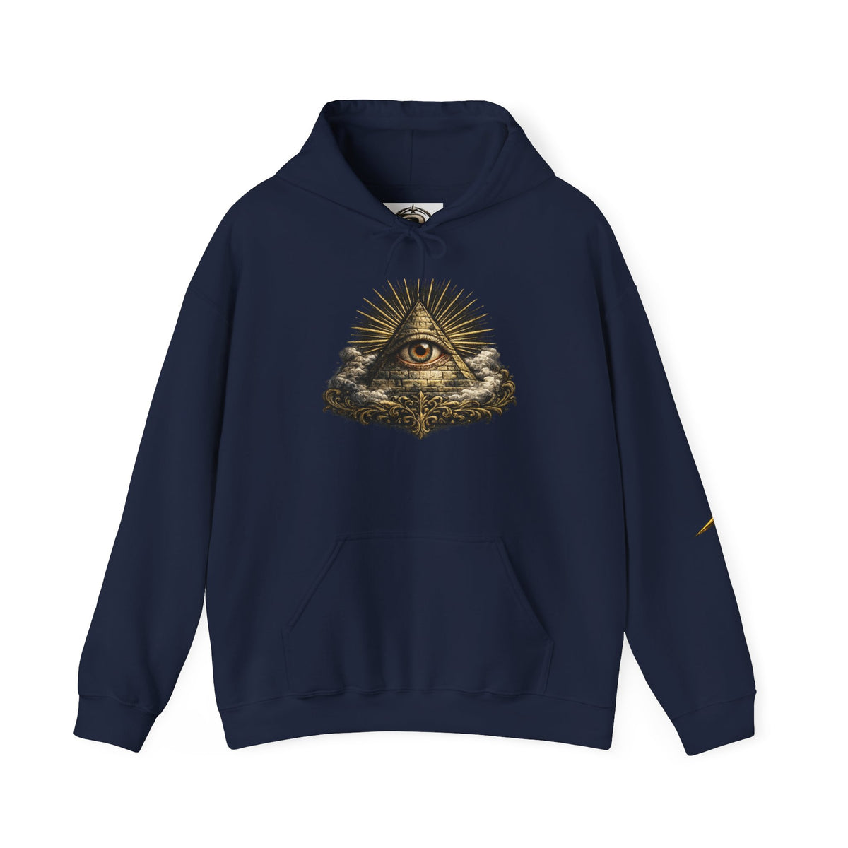 All-Seeing Eye Hoodie — Vintage Pyramid Symbol Graphic Sweatshirt