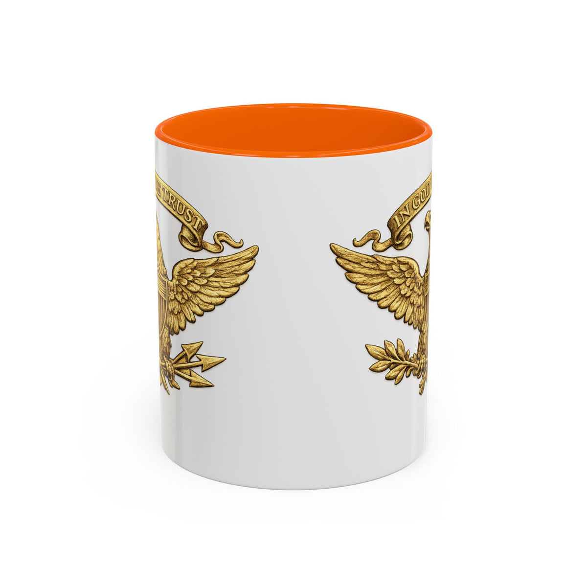 Gold Eagle 'In God We Trust' Accent Coffee Mug — Patriotic 11/15oz
