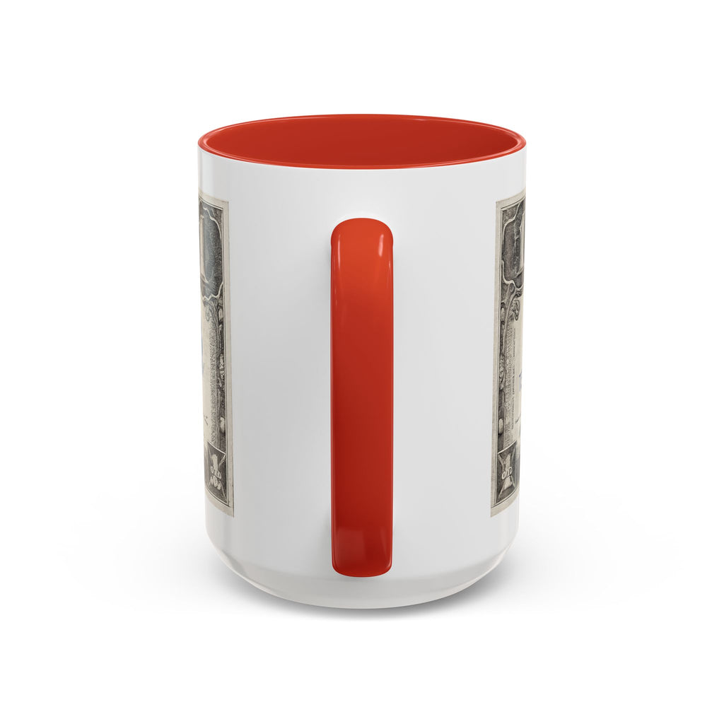 Dollar Bill Accent Coffee Mug — Vintage US Currency Design (11/15oz)