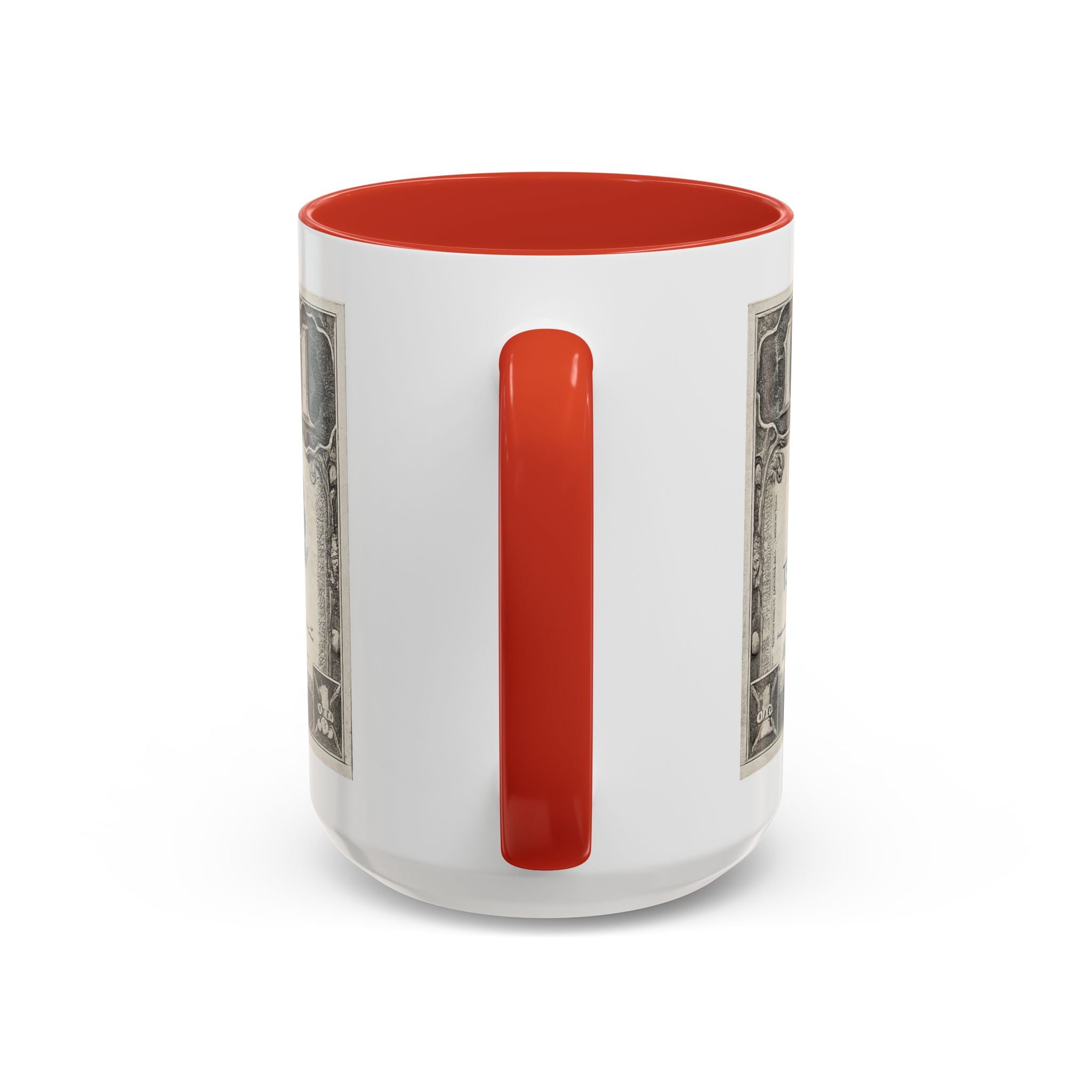 Dollar Bill Accent Coffee Mug — Vintage US Currency Design (11/15oz)
