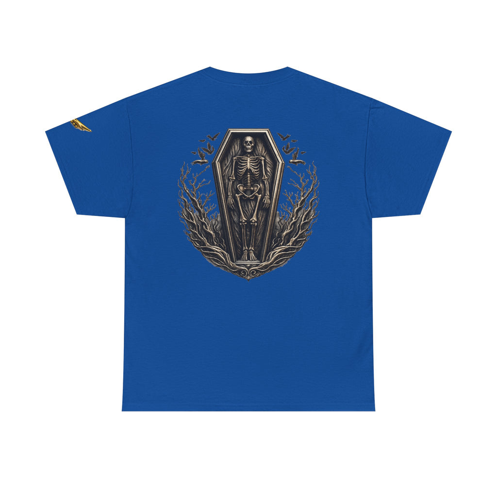 Skeleton Coffin Tee — Gothic Skull Backprint T-Shirt