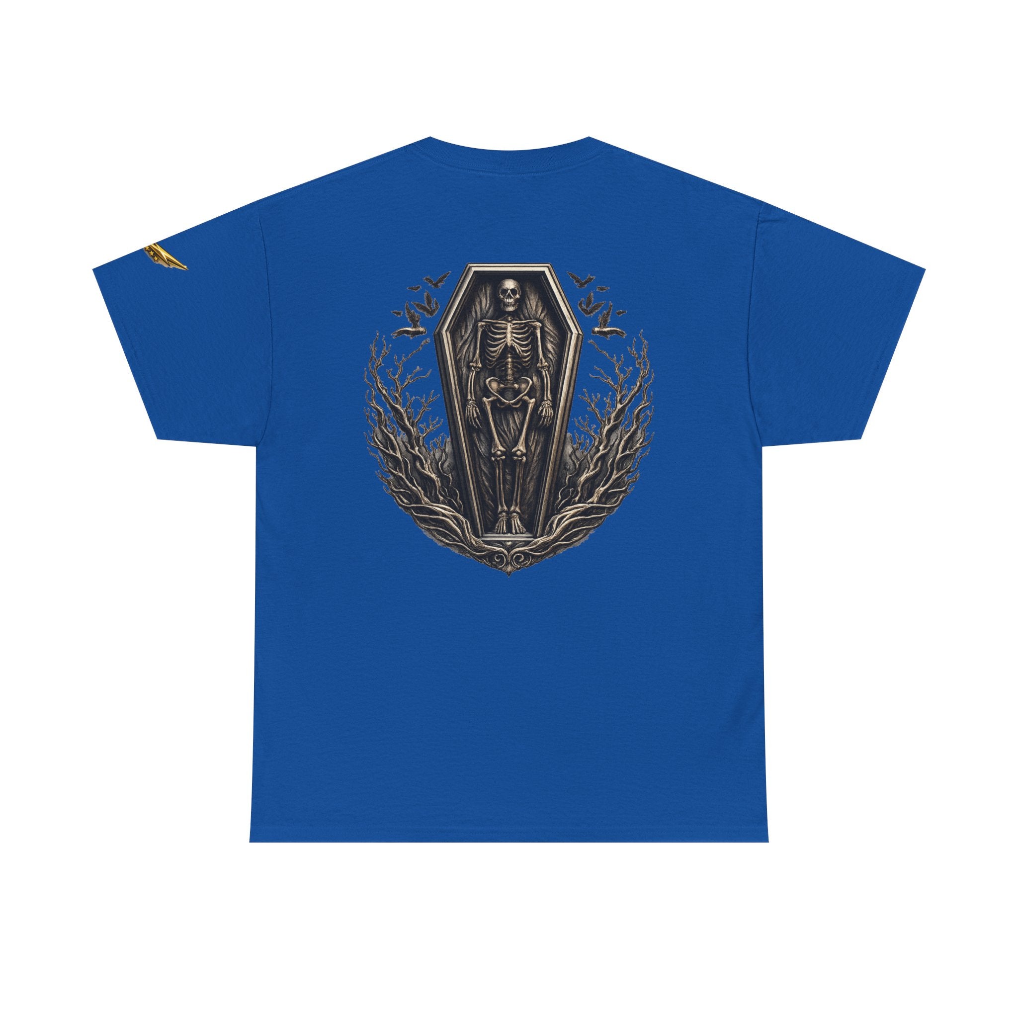 Skeleton Coffin Tee — Gothic Skull Backprint T-Shirt