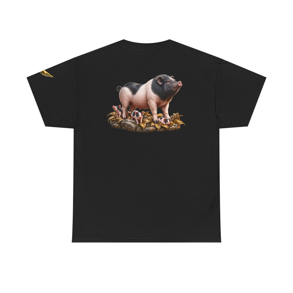 Pig Graphic Tee — Vintage Farm Pig Illustration Shirt