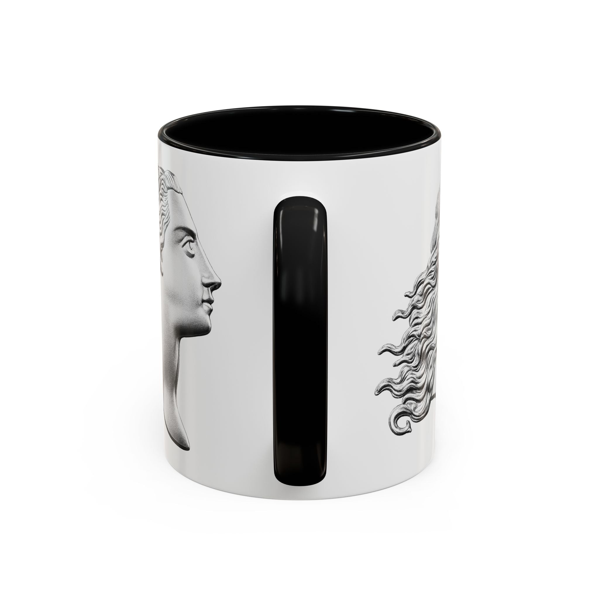 Sculpted Profile Accent Coffee Mug — Classical Bust Design (11/15 oz)