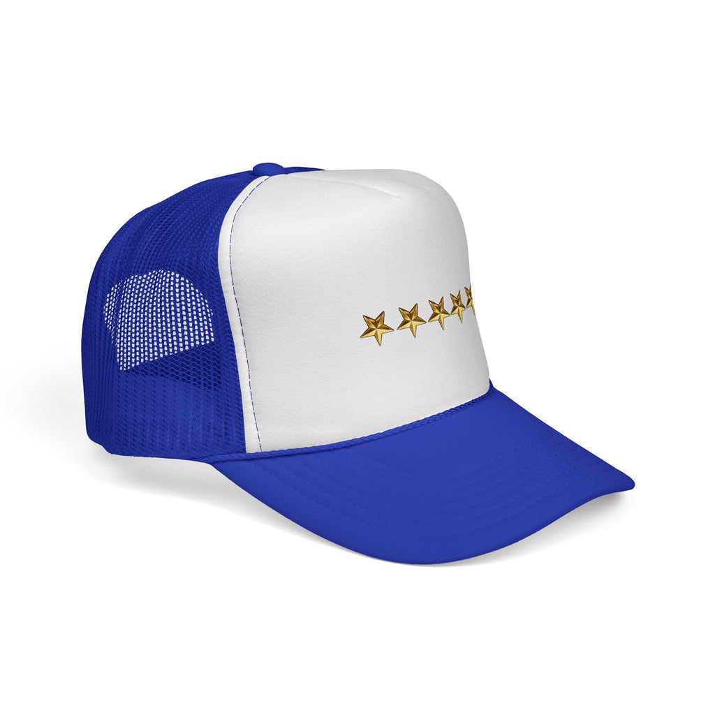 Five Gold Stars Trucker Cap — Embroidered Rating Hat