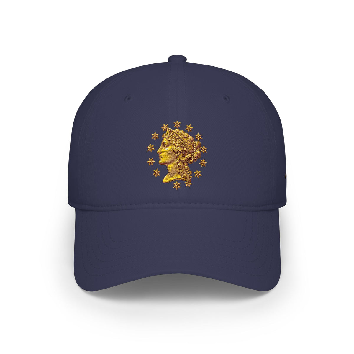 Gold Liberty Skull Cap — Low Profile Baseball Hat