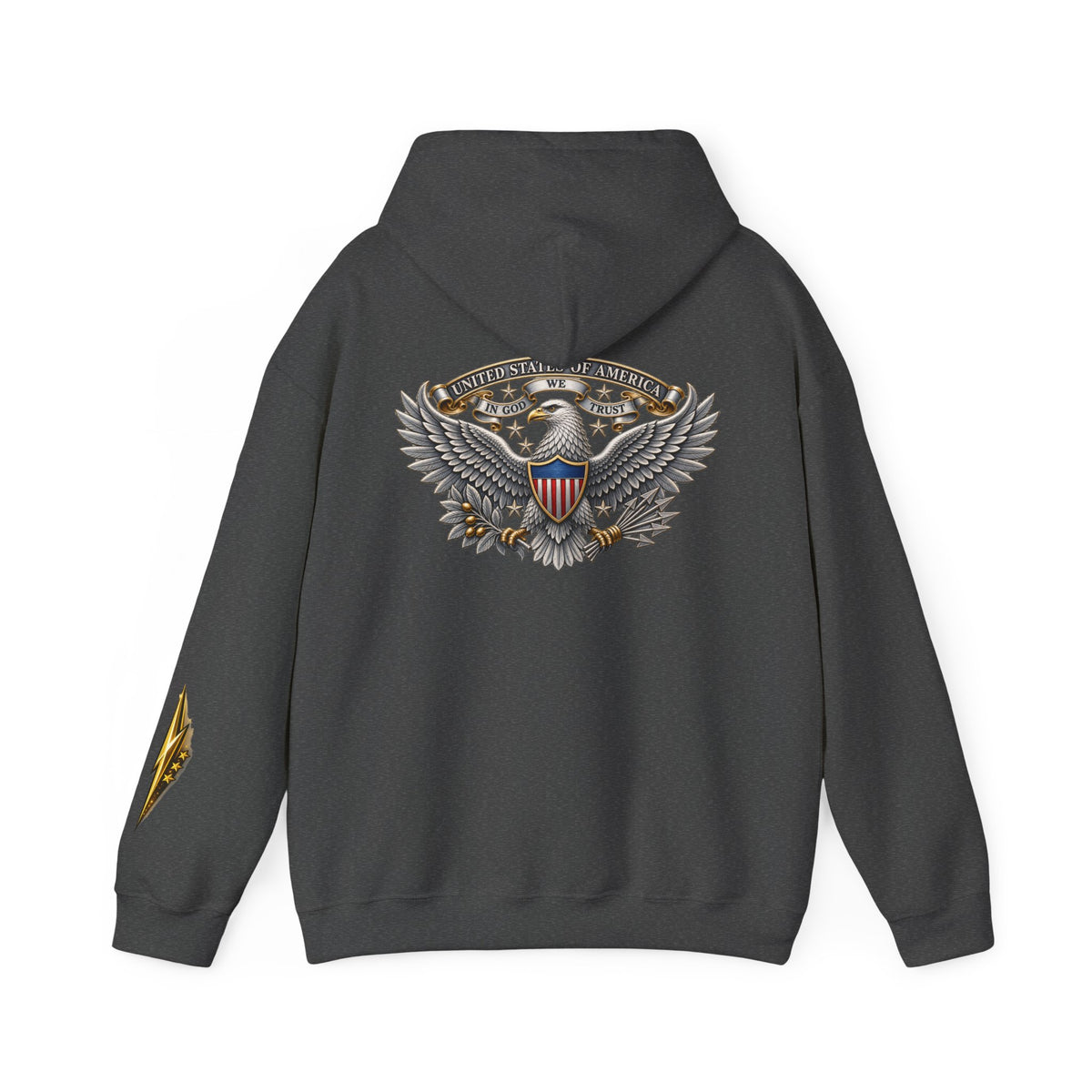 Patriotic Eagle Hoodie — American Shield Graphic Pullover
