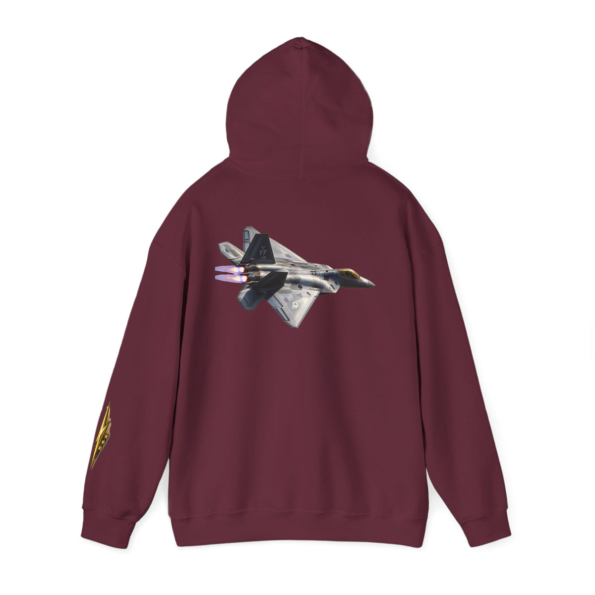 F-22 Raptor Jet Hoodie — Military Aircraft Pilot Flight Sweatshirt