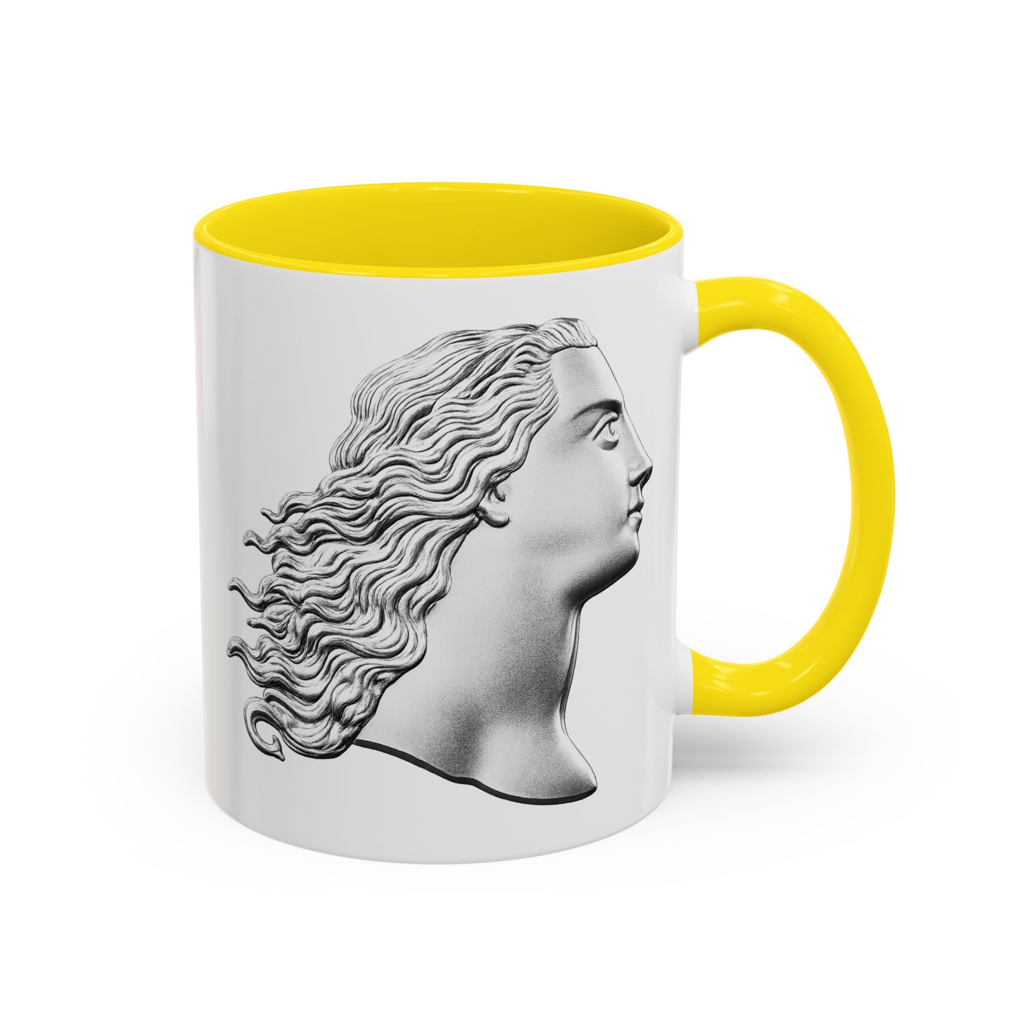 Sculpted Profile Accent Coffee Mug — Classical Bust Design (11/15 oz)