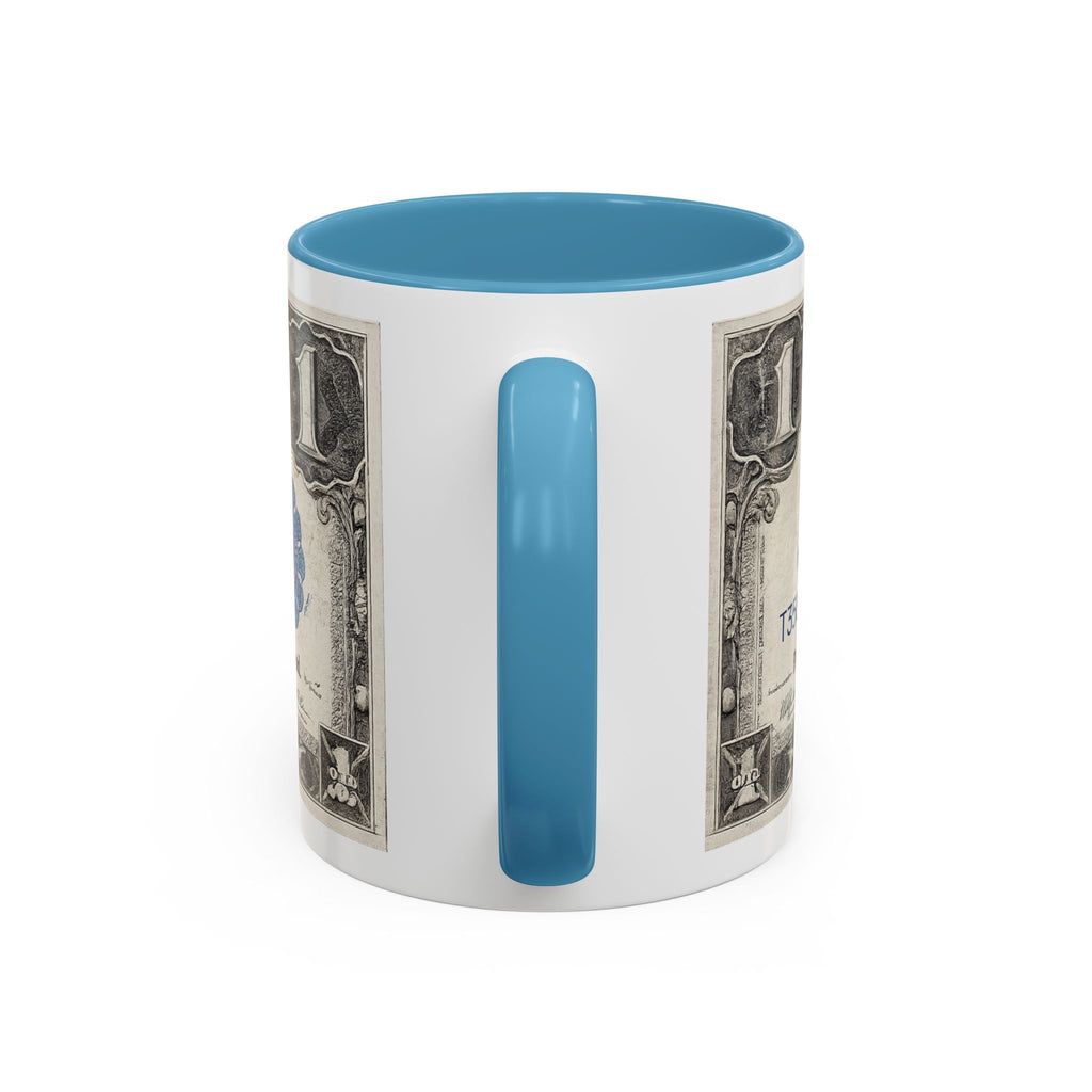Dollar Bill Accent Coffee Mug — Vintage US Currency Design (11/15oz)