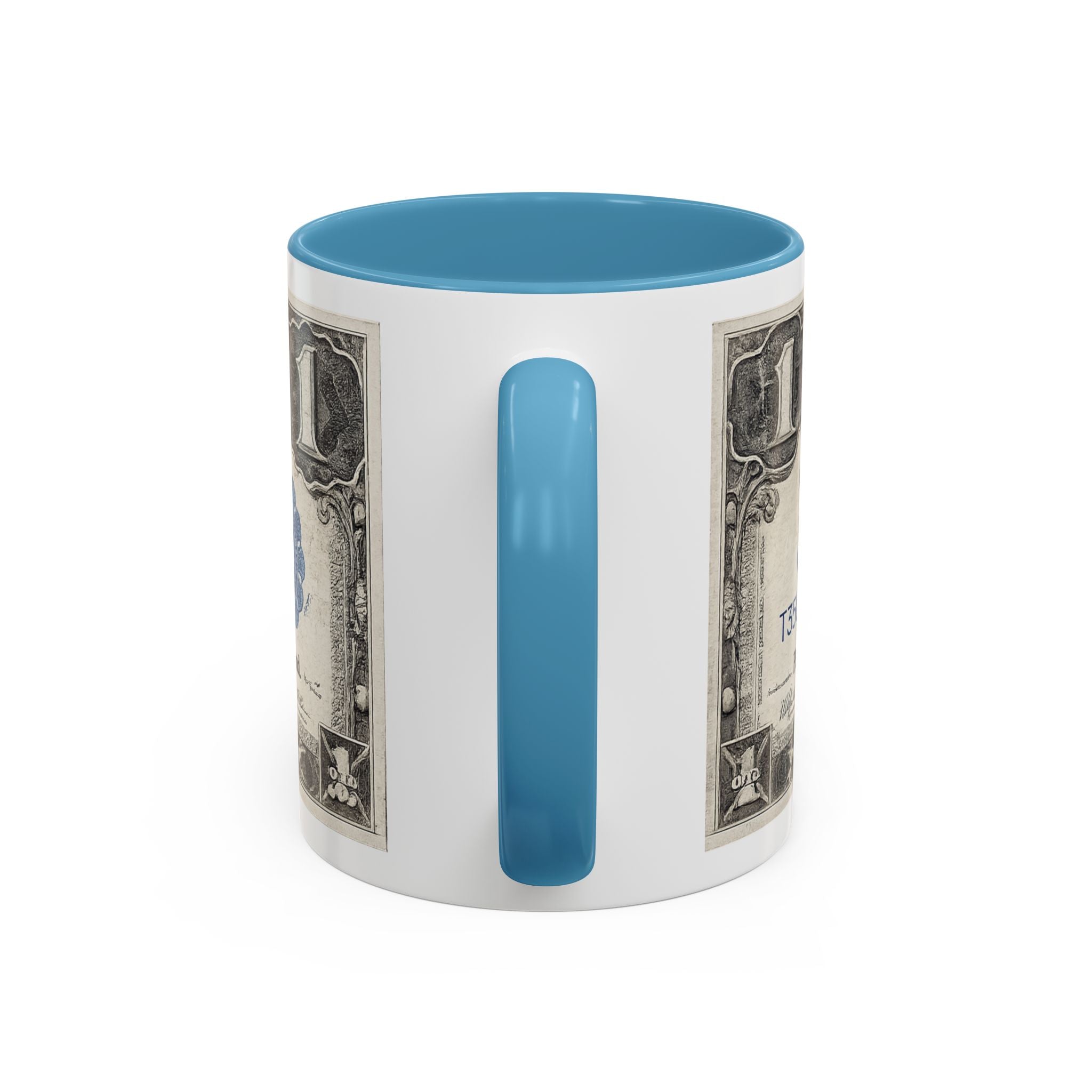 Dollar Bill Accent Coffee Mug — Vintage US Currency Design (11/15oz)