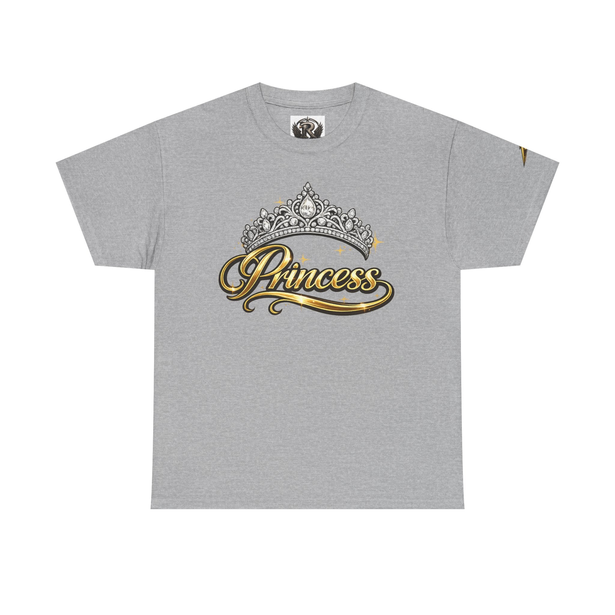 Princess Tiara T-Shirt — Gold Script Graphic Tee