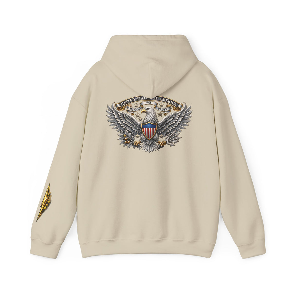 Patriotic Eagle Hoodie — American Shield Graphic Pullover