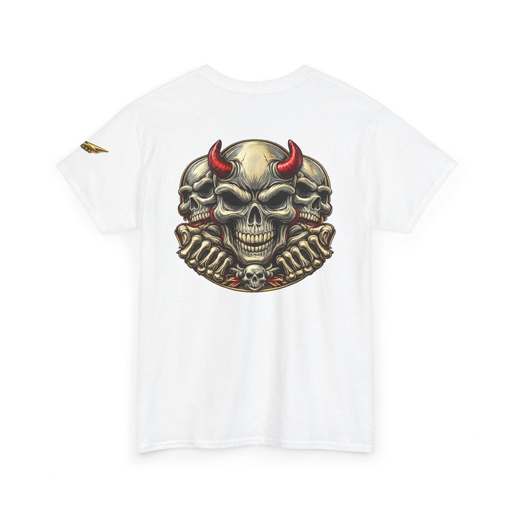 Devil Skull Tee — Gothic Skull Back Graphic T-Shirt