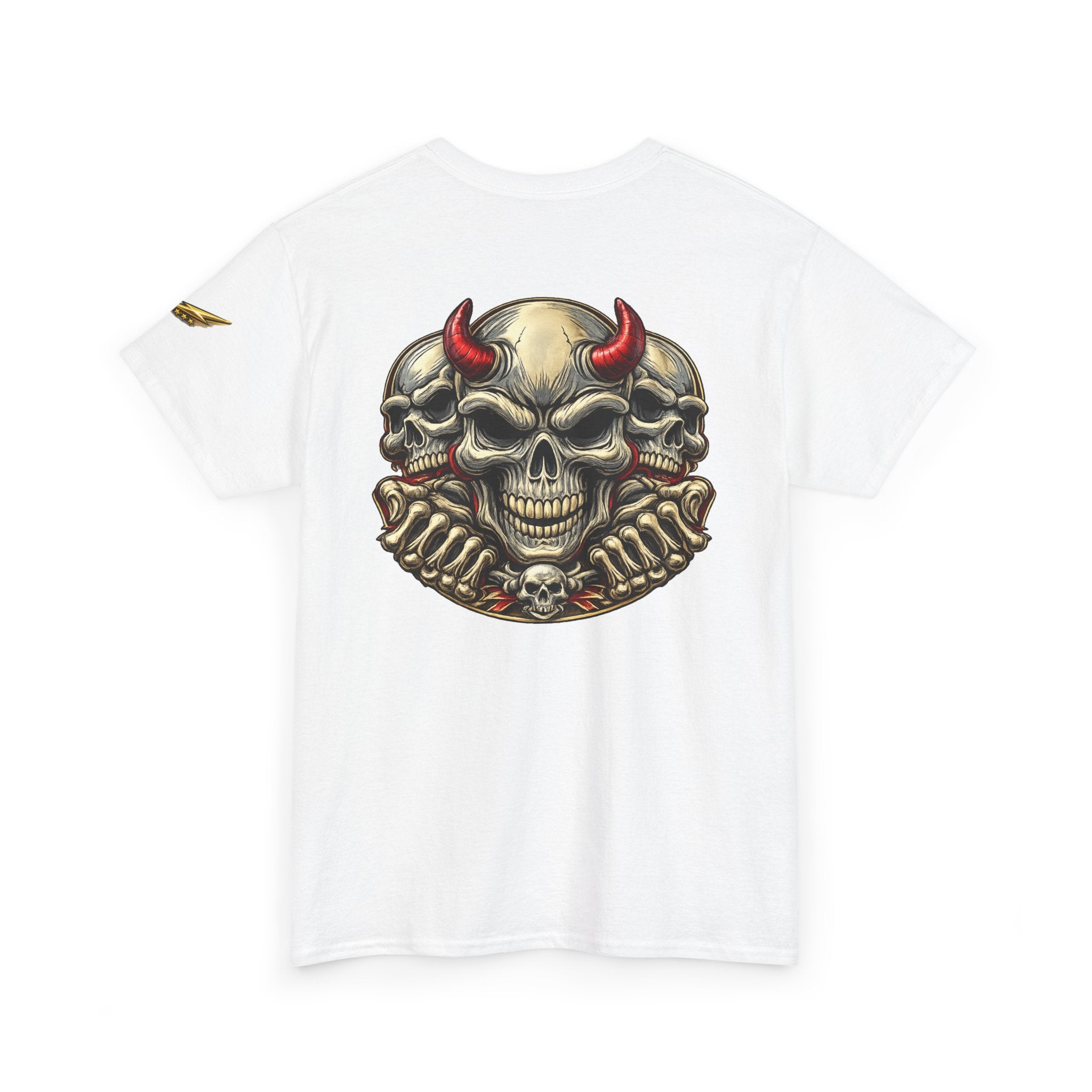Devil Skull Tee — Gothic Skull Back Graphic T-Shirt
