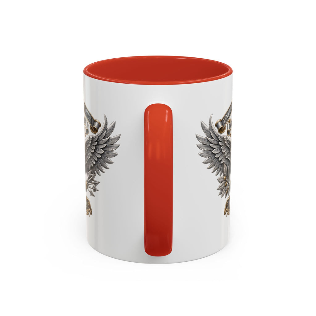 Eagle Shield Accent Coffee Mug — Patriotic "In God We Trust" Design