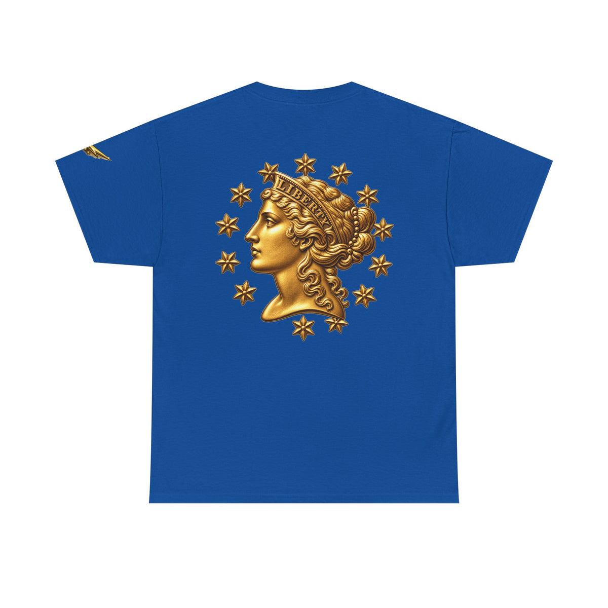 T-Shirt — Vintage Gold Liberty Head Graphic Tee