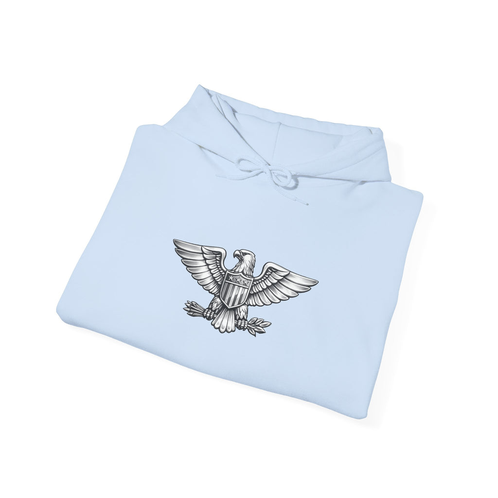 Eagle Emblem Hoodie — Classic Vintage Eagle Chest & Sleeve Graphic