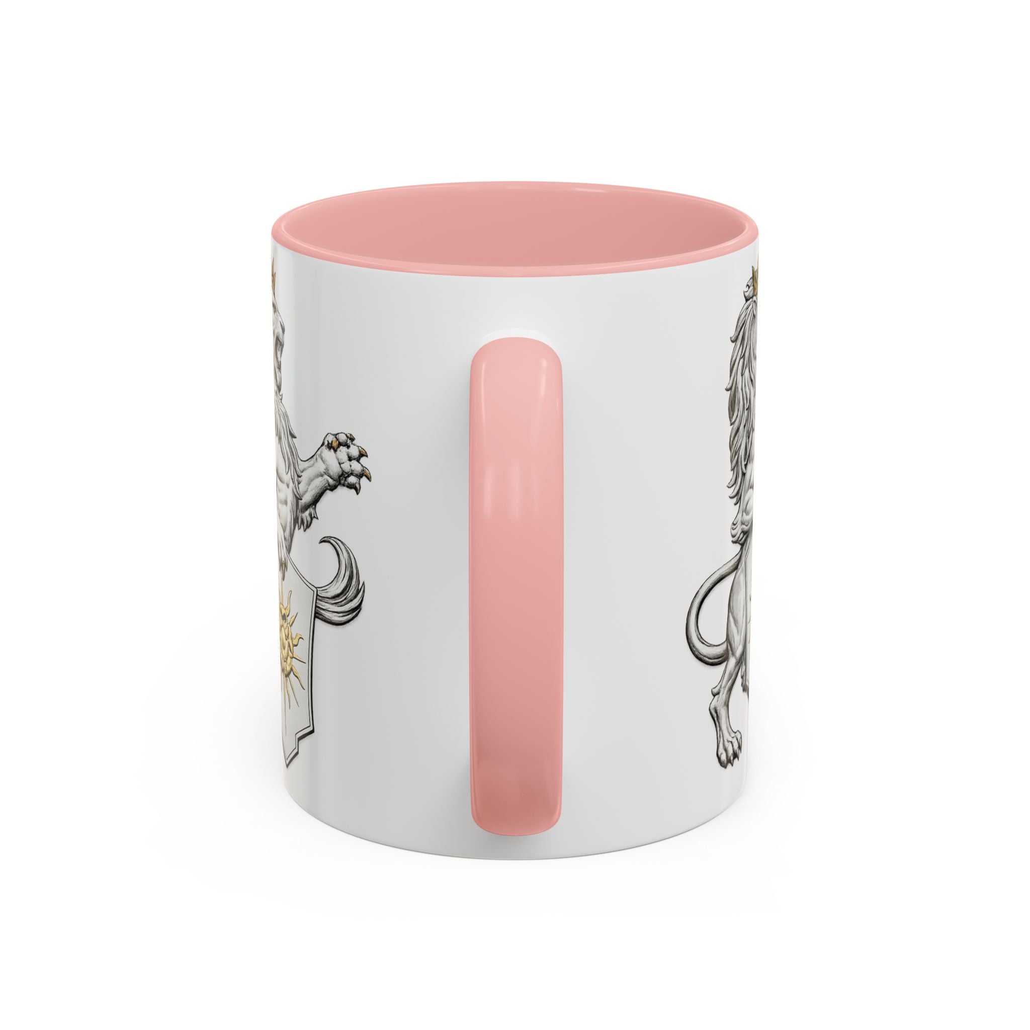 Royal Lion Crest Coffee Mug — Heraldic Crowned Lion Design (11/15oz)