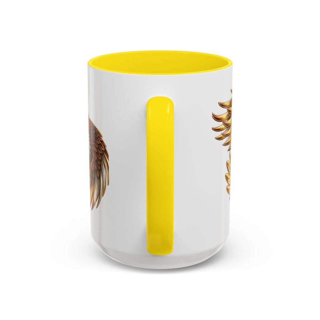 Golden Eagle Coffee Mug — Accent Ceramic Mug with Majestic Eagle Design