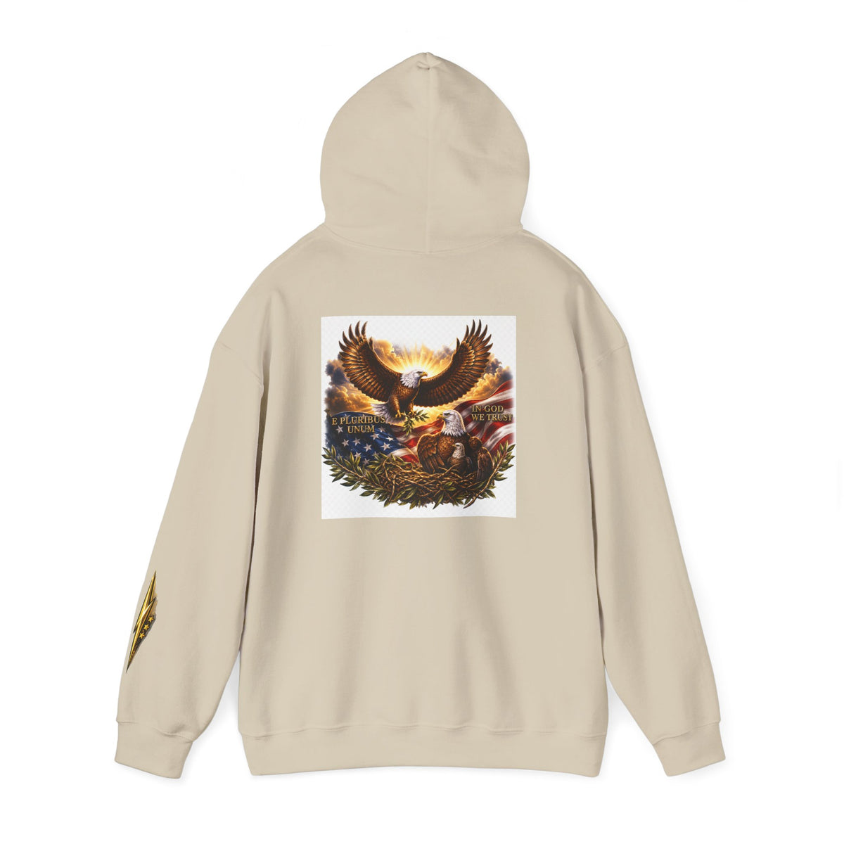 Patriotic Eagle Hoodie – American Flag & Bald Eagle Graphic Sweatshirt