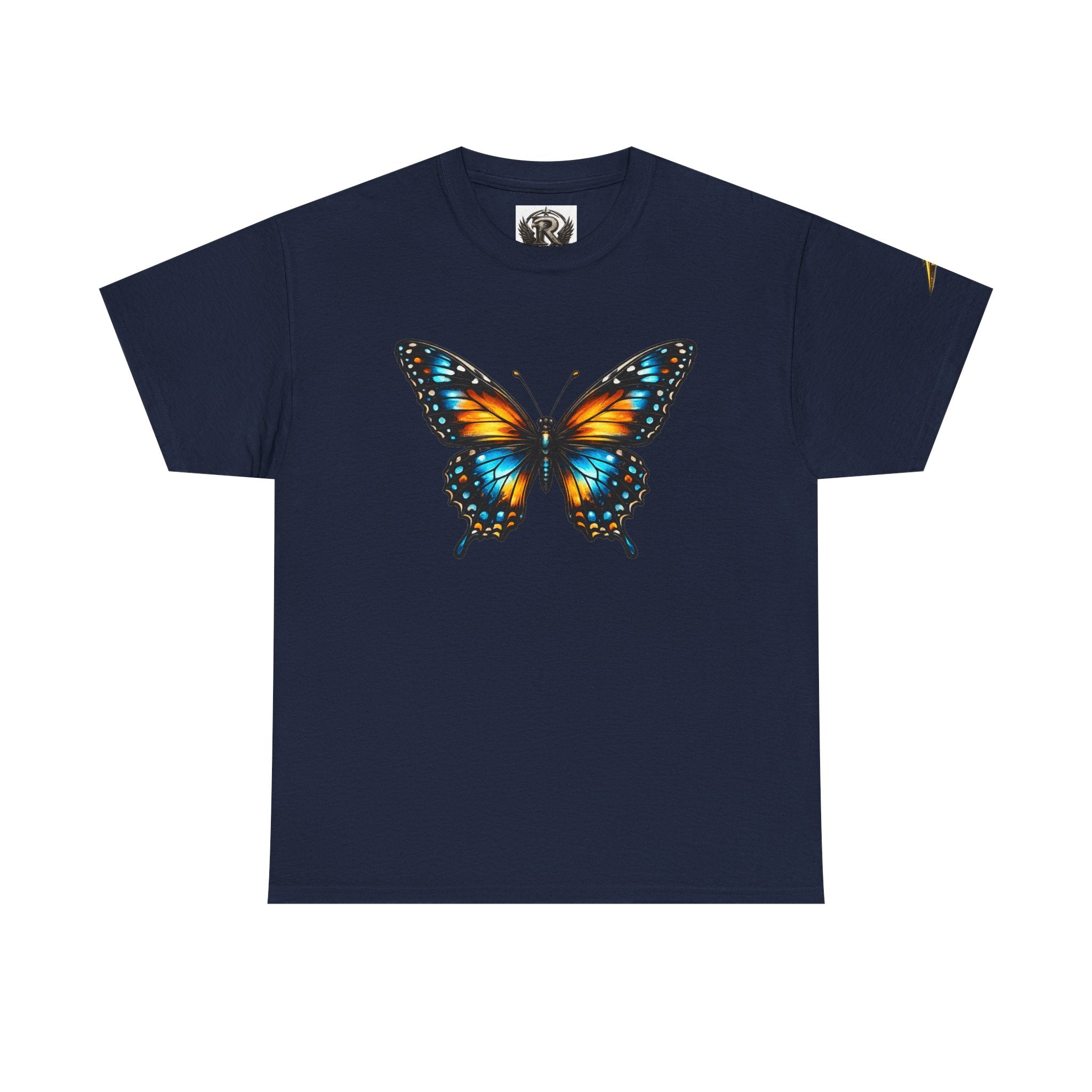 Butterfly Graphic Tee — Vibrant Monarch-Inspired Chest Print