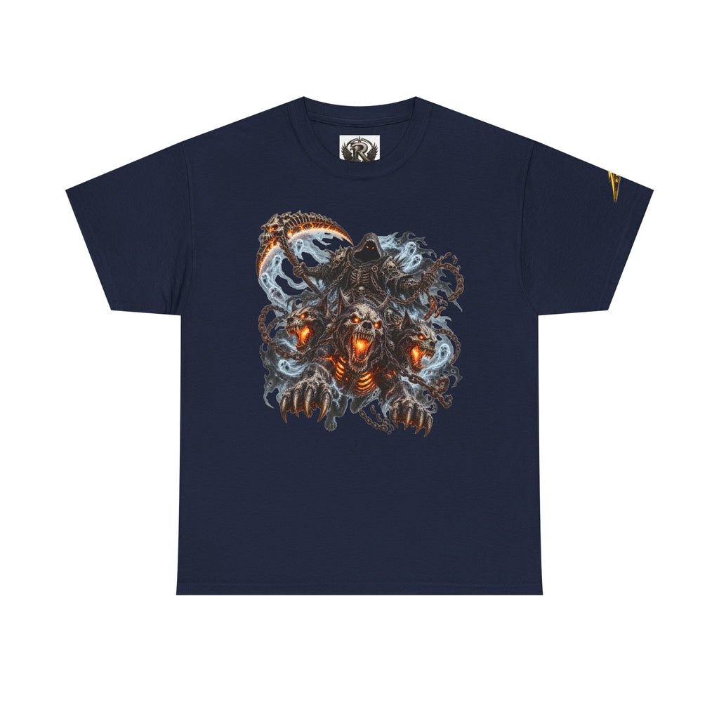 Horror Kraken Skull Tee — Fiery Octopus Monster Graphic T‑Shirt