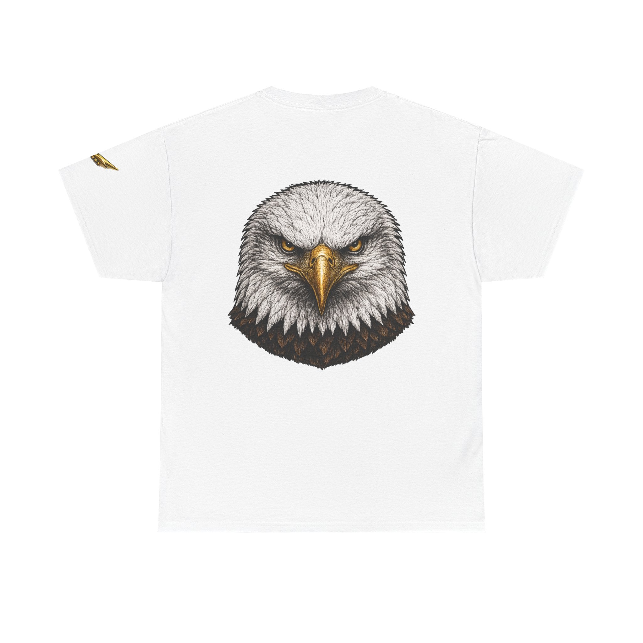 Eagle Head Graphic T‑Shirt — Fierce Bald Eagle Back Print