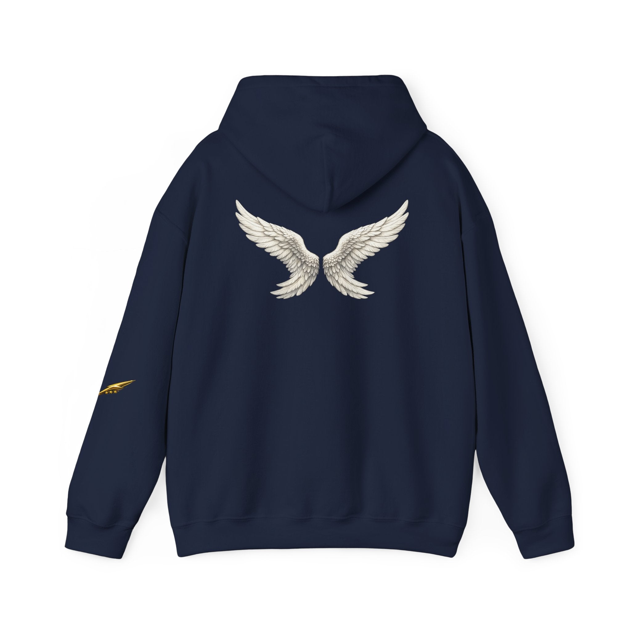 Angel Wings Hoodie — White Back Graphic Pullover