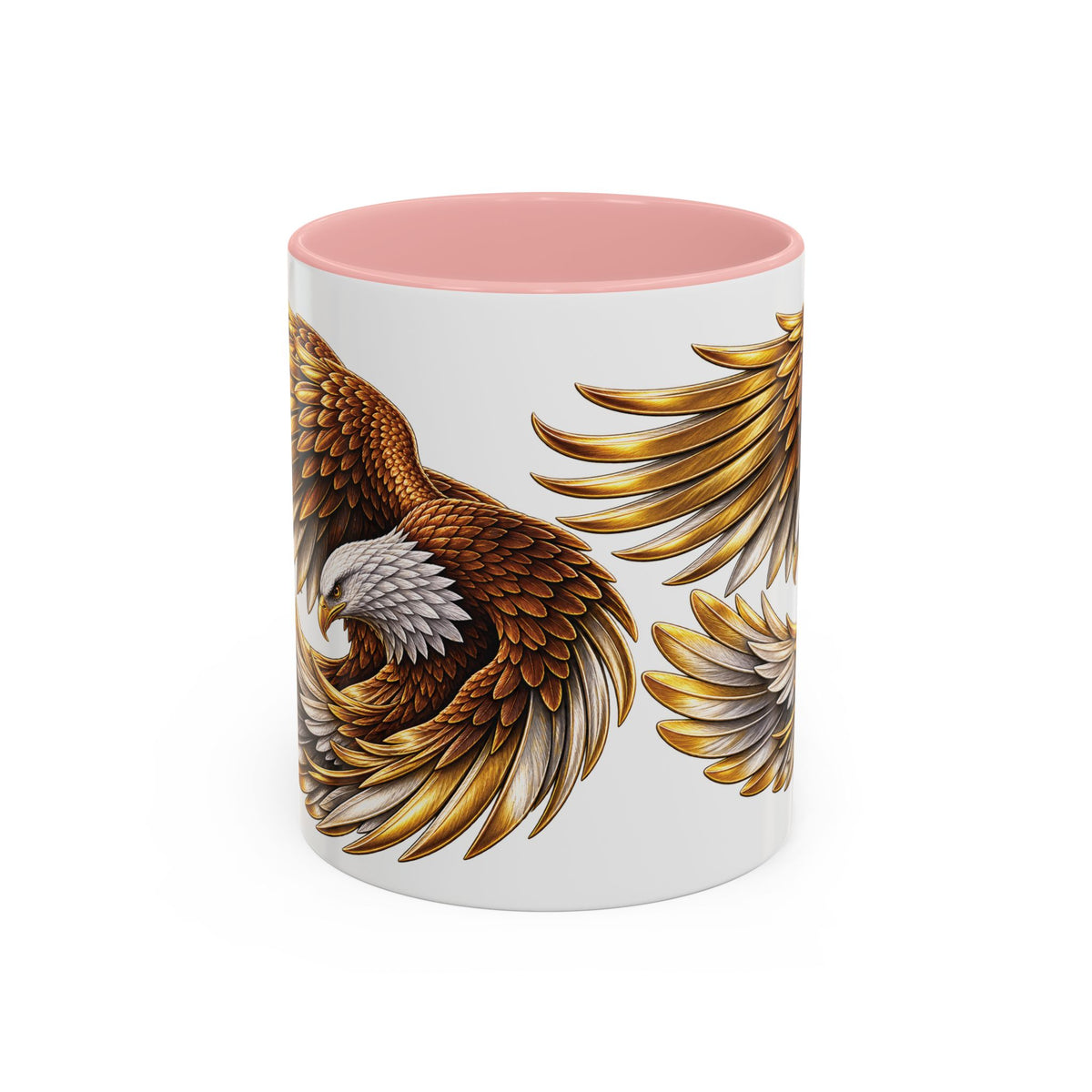 Golden Eagle Coffee Mug — Accent Ceramic Mug with Majestic Eagle Design