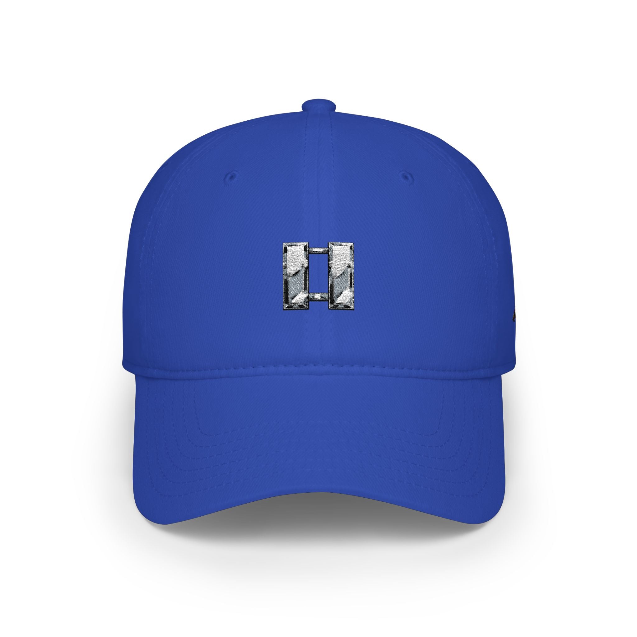 Distressed Captain's Insignia Low Profile Baseball Cap — Minimalist Embroidered Hat