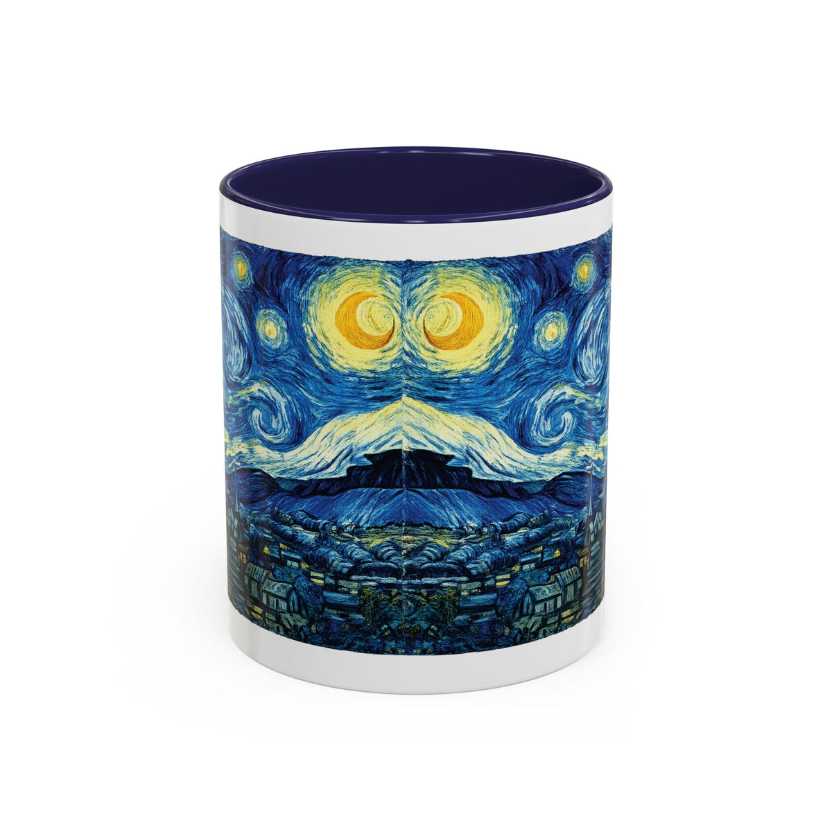 Starry Night Accent Coffee Mug — Van Gogh Style Night Sky Coffee Cup (11/15oz)