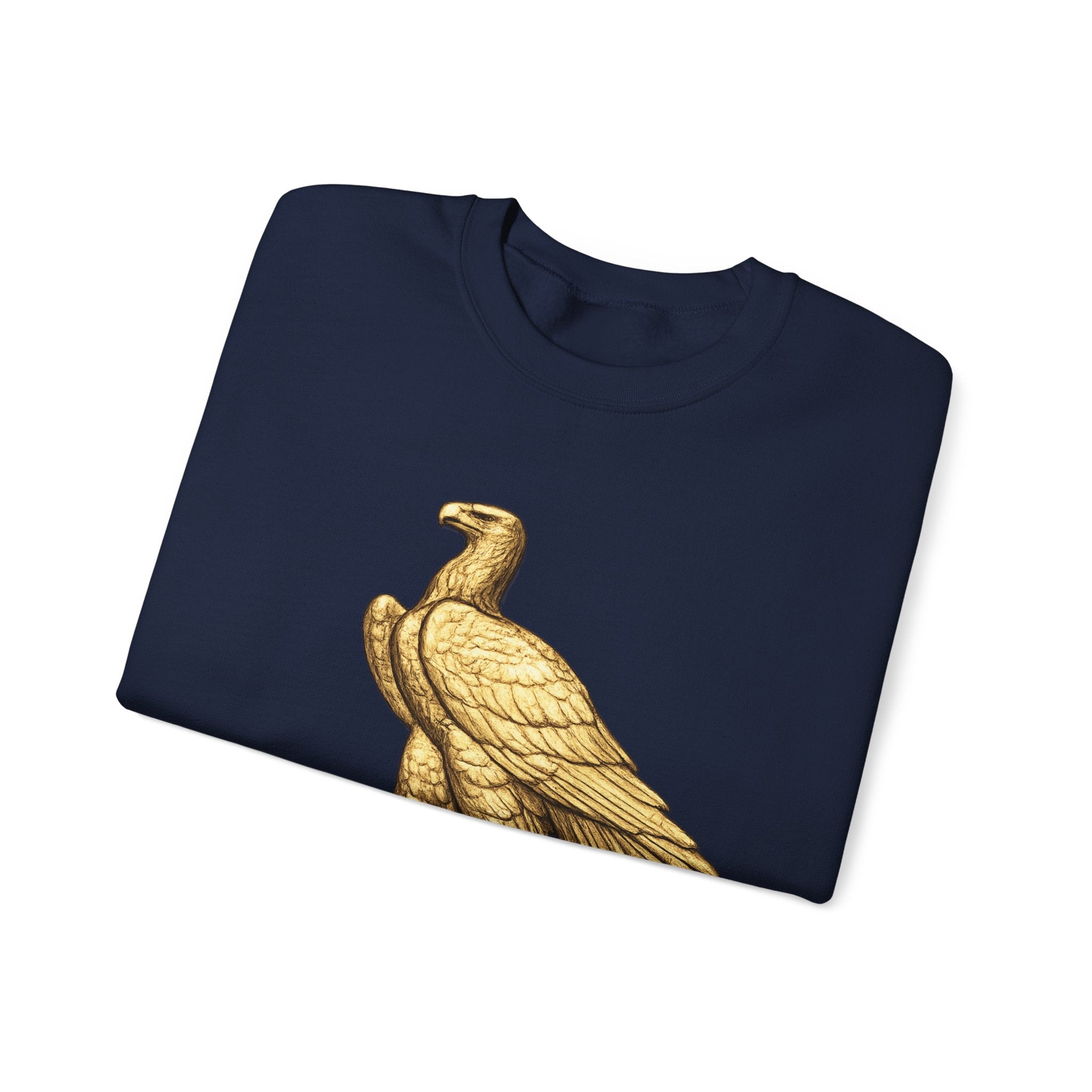 Crewneck Sweatshirt — Gold Eagle 'In God We Trust' Patriotic Pullover
