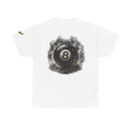 8-Ball Graphic Tee — Smoky Pool Ball Back Print T-Shirt