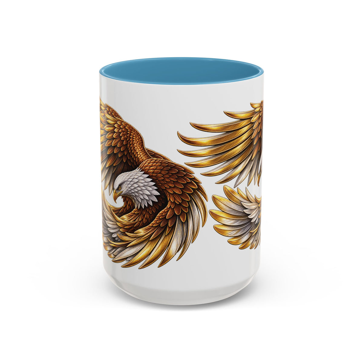 Golden Eagle Coffee Mug — Accent Ceramic Mug with Majestic Eagle Design