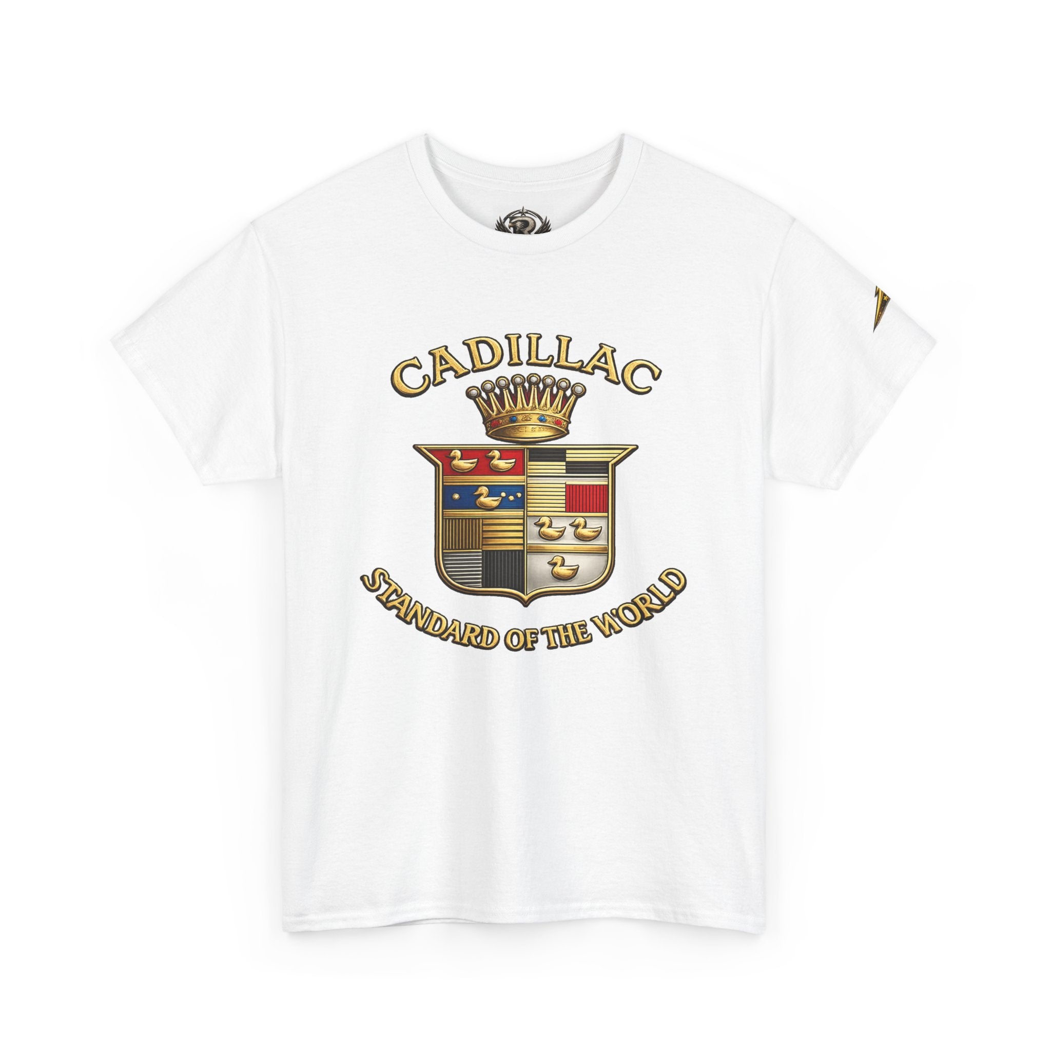 Cadillac Crest T‑Shirt — 'Standard of the World' Vintage Logo Tee
