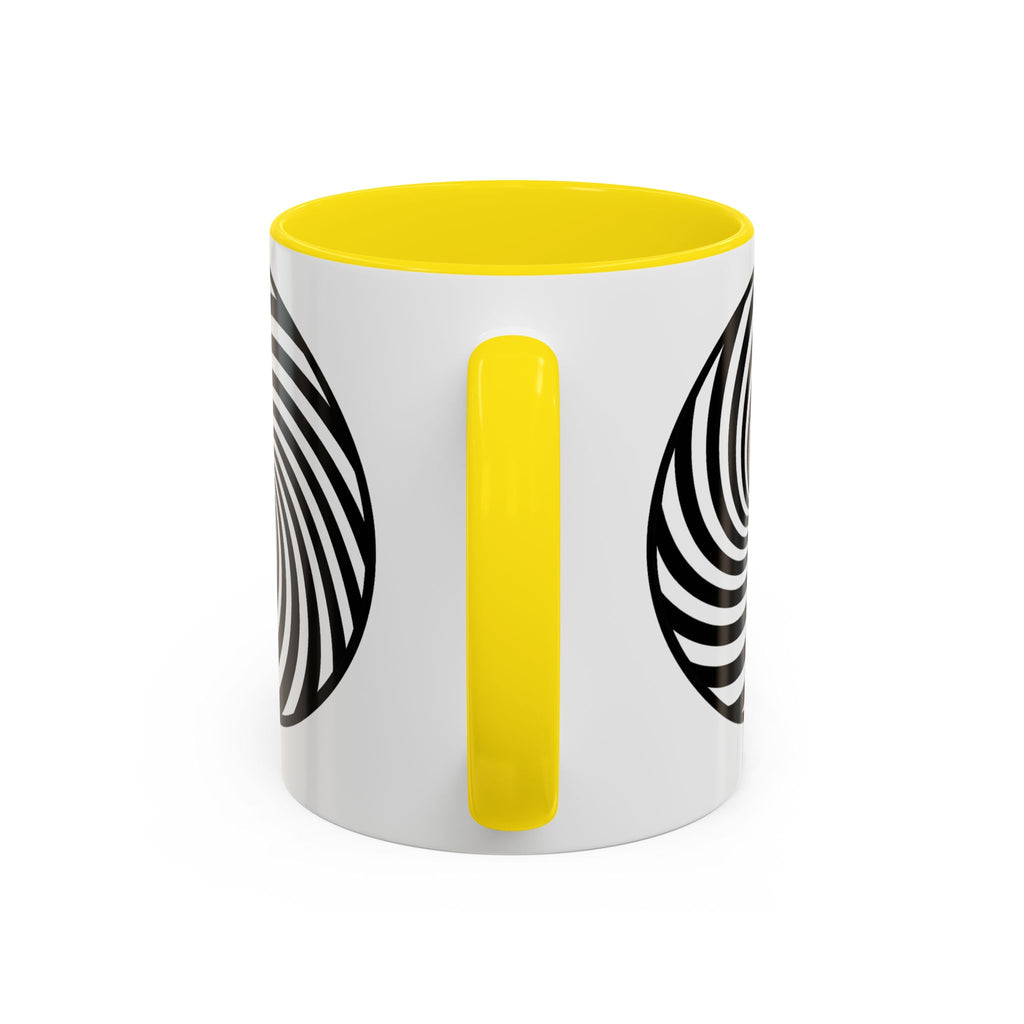 Hypnotic Swirl Accent Mug — Black & White Spiral Coffee Cup (11/15oz)