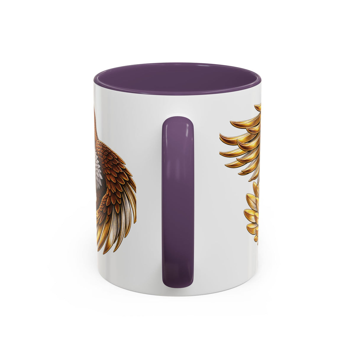 Golden Eagle Coffee Mug — Accent Ceramic Mug with Majestic Eagle Design