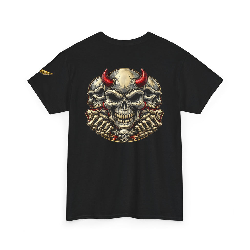 Devil Skull Tee — Gothic Skull Back Graphic T-Shirt