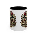 Devil Skull Accent Coffee Mug – Gothic Demon Skull Design (11/15 oz)