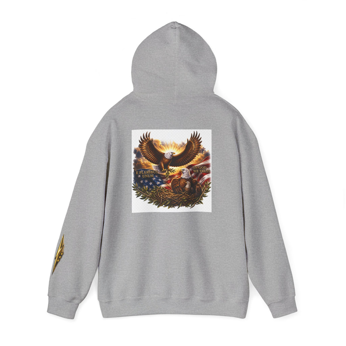 Patriotic Eagle Hoodie – American Flag & Bald Eagle Graphic Sweatshirt
