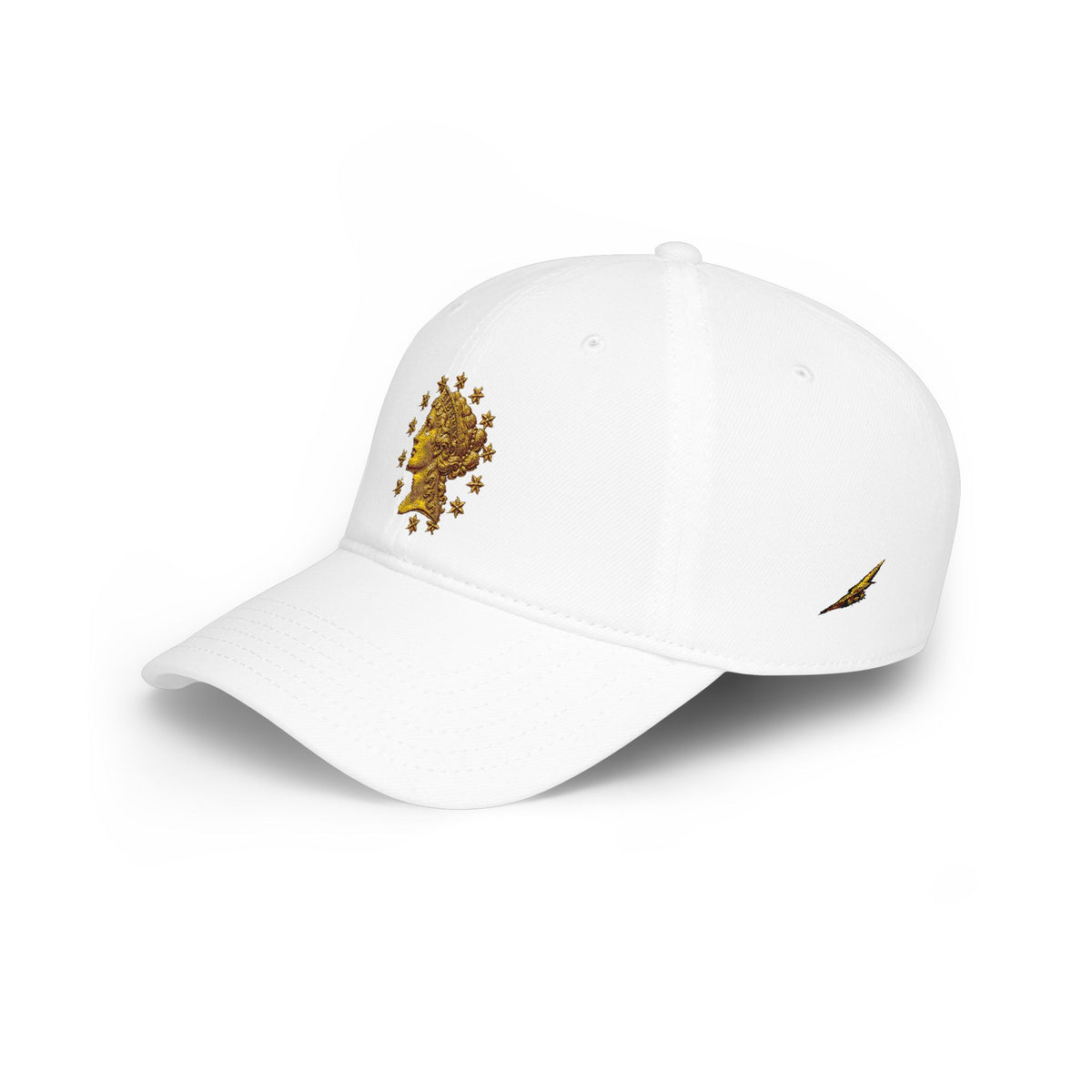 Gold Liberty Skull Cap — Low Profile Baseball Hat
