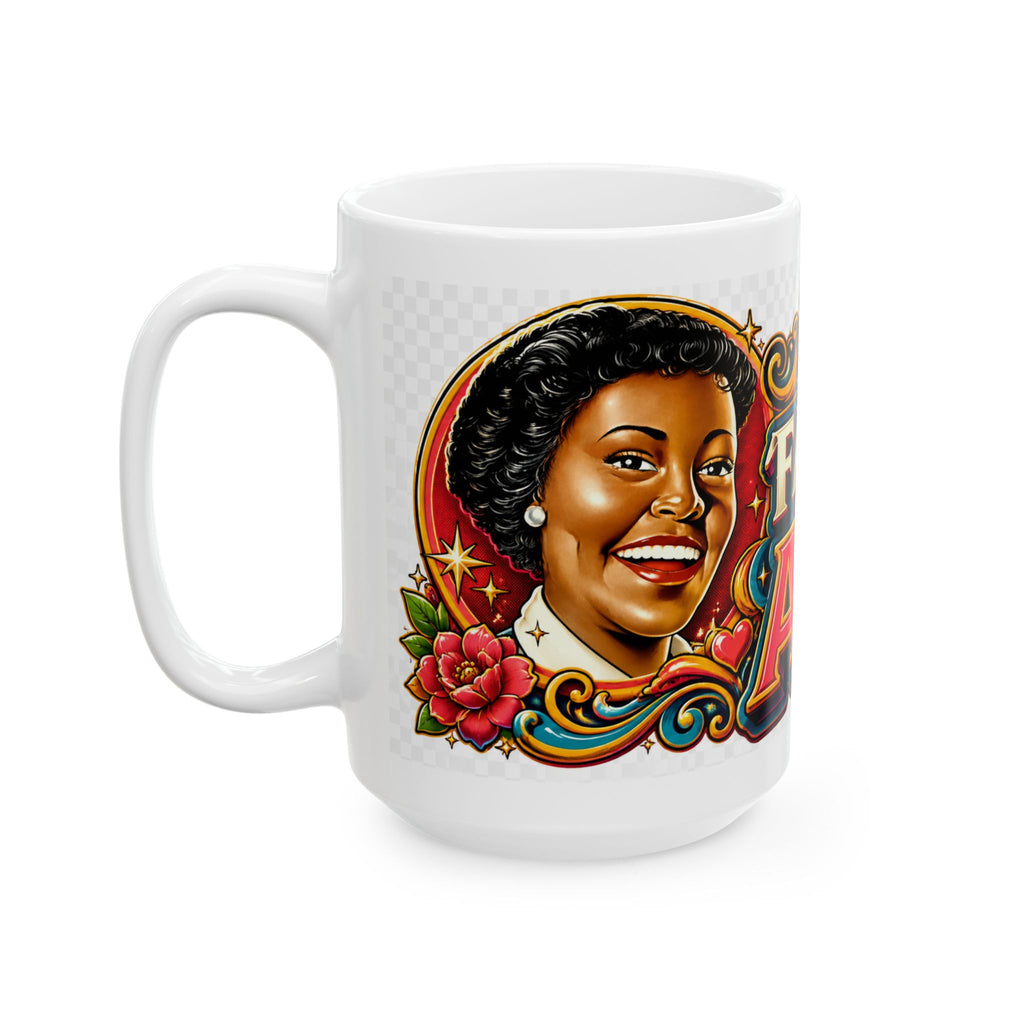 Ceramic Mug — "My Favorite Aunt" Colorful Retro Tattoo-Style Gift Mug (11oz/15oz)
