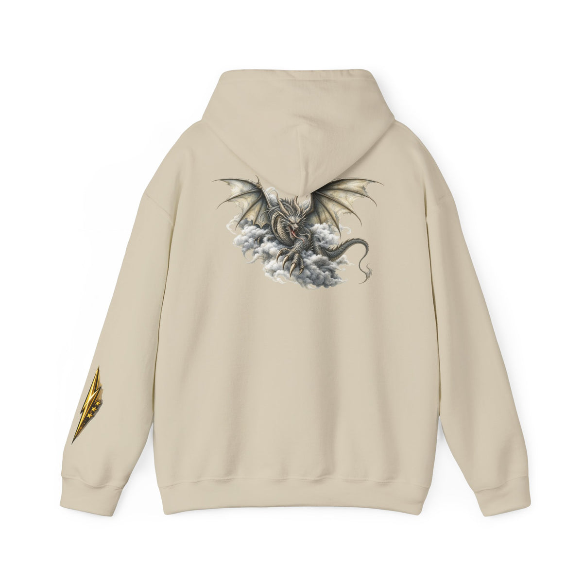 Dragon Cloud Hoodie — Fantasy Dragon Back Graphic Sweatshirt
