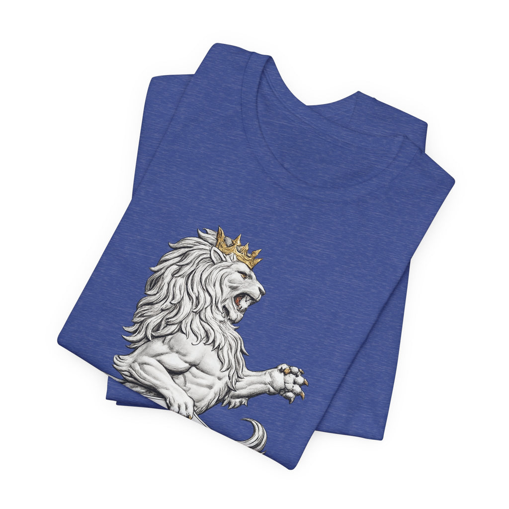 Lion Crest T-Shirt — Regal Sun Shield Graphic Tee